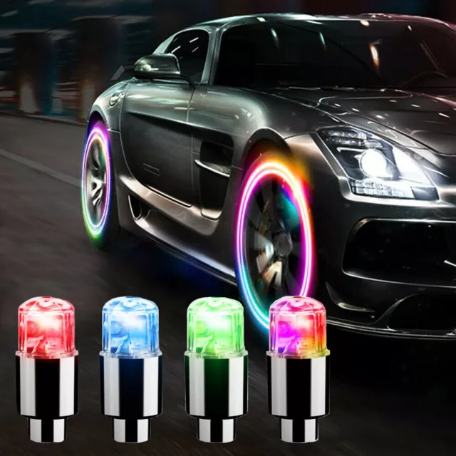 1/4pcs Car Wheel Tire Tyre Air Valve Stem LED Light Caps Cover Accessories loan 2