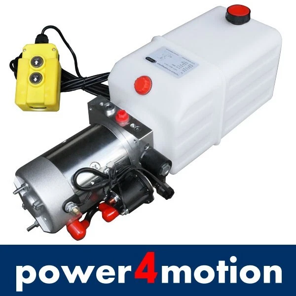 Produktbild von Hydraulikaggregat 4L – LKW-Kippanhängerpumpe, Einfachwirkend, 12V DC, 3200 Psi