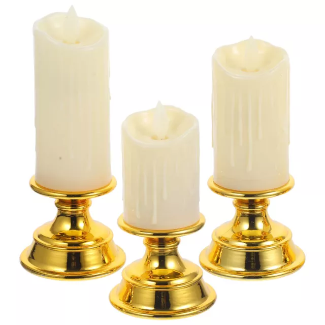 Geführte Kerzen 3er Set Flammenlos für Heimdekoration-HH