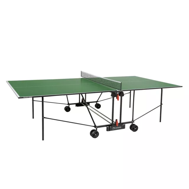 TAVOLO PING PONG PROGRESS INDOOR con ruote, PIANO VERDE, GARLANDO, C162I