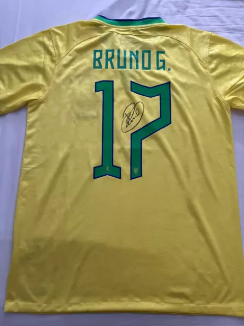 Bruno Guimaraes Signed Brazil Shirt