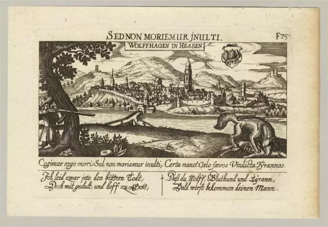 WOLFHAGEN - Gesamtansicht - Daniel Meisner -  Kupferstich 1637/38 2