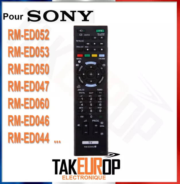 Télécommande de remplacement pour Sony rm-ed052 BRAVIA TV/3d