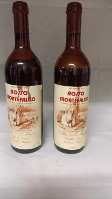 2 Bottiglie Rosso di Montefalco Arnaldo Caprai 1979 Vino Rosso