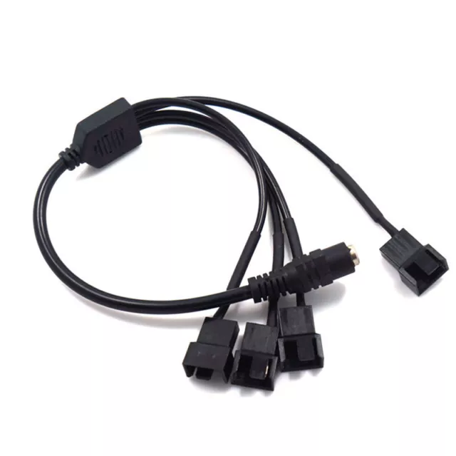 Copper DC 5521 to 4Pin PWM 4Pin Computer PC Fan Power Swith Adapter Cable 12-YH