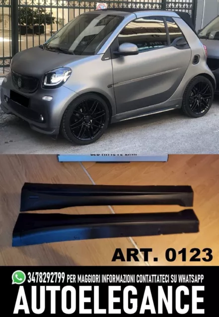 Seitenschweller passende FÜR SMART FORTWO 453 COUPE CABRIO LOOK BRABUS RAW