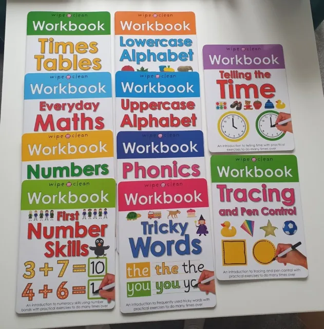 Wipe-Clean Workbook Early Literacy & Numeracy Collection by Priddy Books x 10