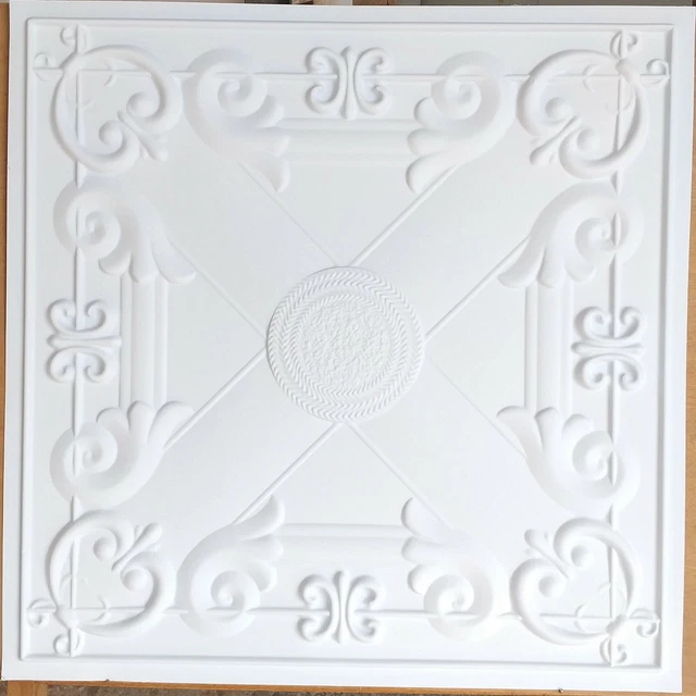 Ceiling tiles Faux tin white matt decor Barber saloon wall panel PL22 10pcs/lot