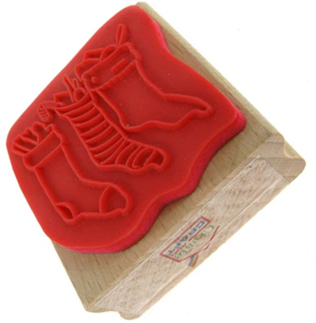 Create & Craft WEIHNACHTSSTRÜMPFE Gummi Tinte Stempel auf Buchenblock - kostenlos UK P&P