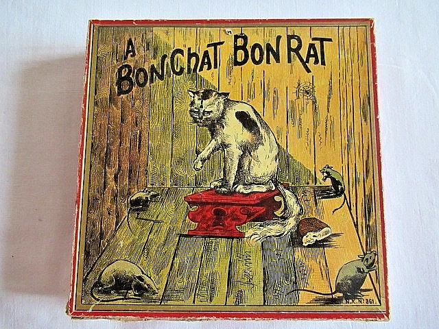 Jeu De Patience Ancien - Casse-tête Chat Et Souris - Bille Publicitaire