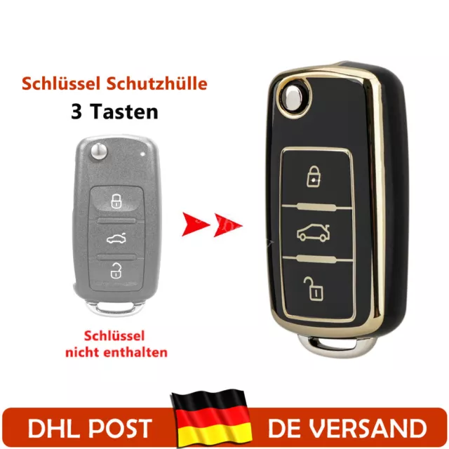 TPU Schlüssel Fernbedienung Cover Schutz Schutzhülle Hülle für VW Golf 7 R  Blau
