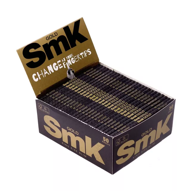 3 Boxen (150x) Smoking SMK King Size Papers slim ultradünn Blättchen ultra-thin