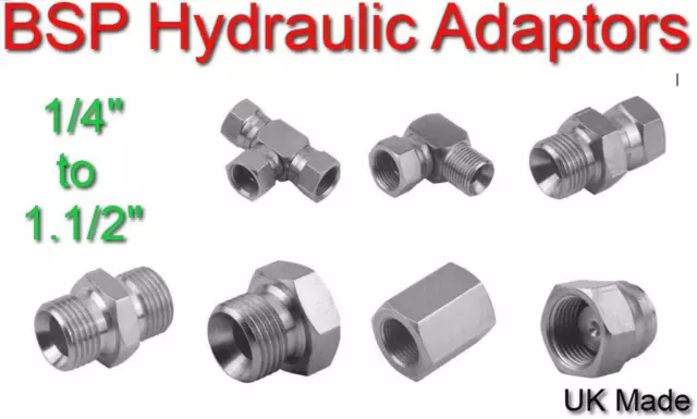 Hydraulic Fittings BSPP Male Female BSP Elbow Straight Tee Swivel Fixed Adaptor