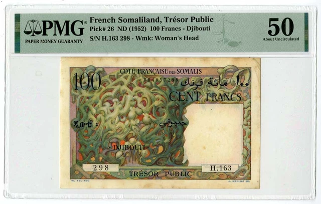 Somaliland. Tresor Public, ND (1952), Issued Banknote