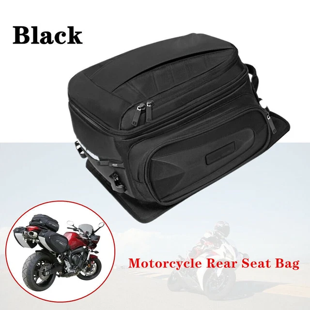 Motorcycle Black Waterproof Rear Seat Bag Travel Luggage Shoes Helmet Tail Case