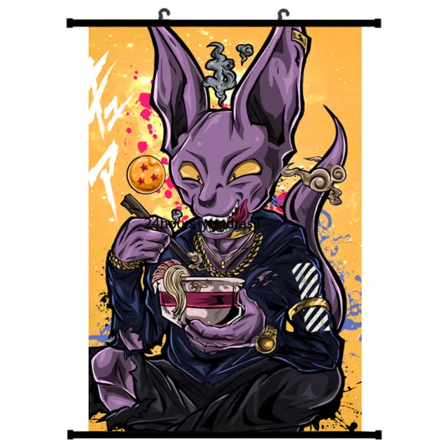 Anime Poster  God Beerus Wall Scroll HD Painting Home Decor 60x90cm