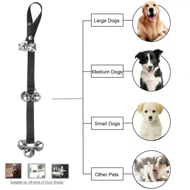 Pet Puppy Dog Doorbells Rope Potty Toilet Training Feeding Housebreaking R