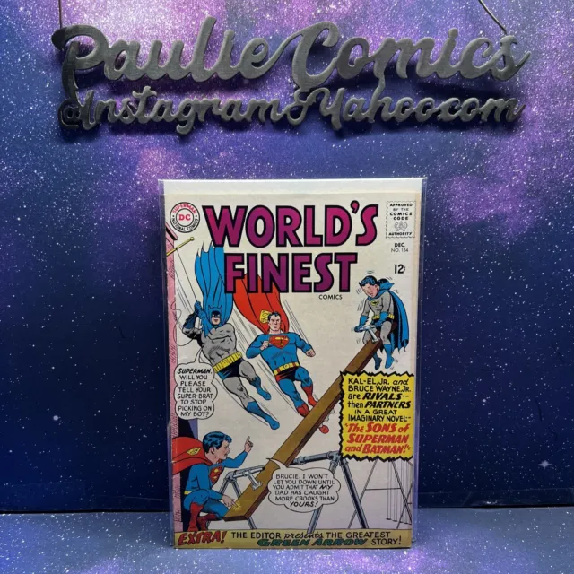 Worlds Finest #154 1st Super Sons Superman/Batman Jr DC Comics Green Arrow Story