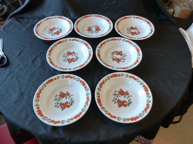 8 assiettes dessert Arcopal - Déco vintage