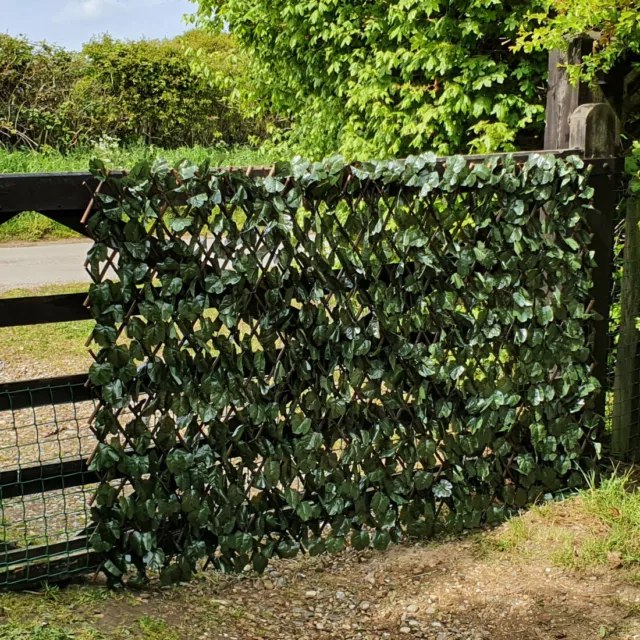 Artificial Leaf Trellis Screen Expanding Garden Fence Privacy Screening 1m x 2m