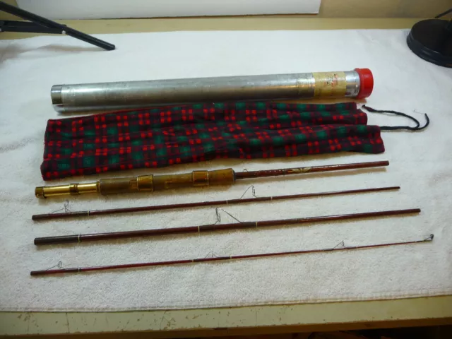 Fenwick Voyageur SF74-4 , 7' spin/fly rod , 4 piece Sock Alumunum Tube Case NICE