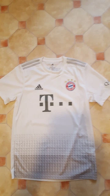 FC BAYERN MÜNCHEN Trikot -T--- Saison 2019/2020 NEU weiß-grau m. Etiketten Gr. M