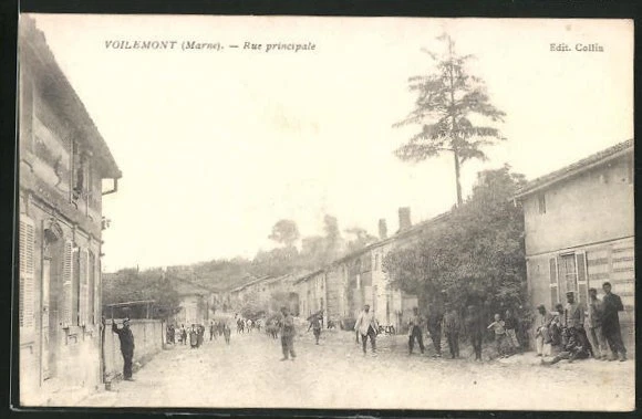 CPA Voilemont, Rue principale, vue de la rue