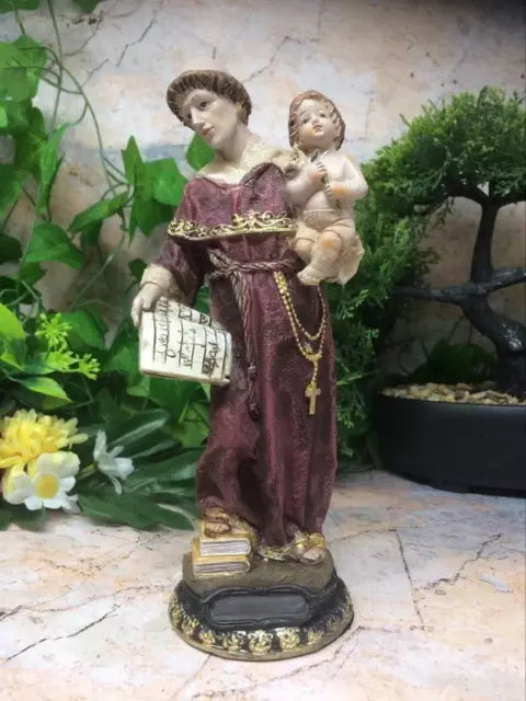 St Anthony and Baby Jesus Statue Religious Ornament Sculpture Catholic Figurine