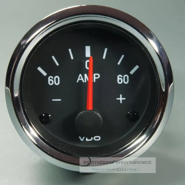 VDO  AMPEREMETER  INSTRUMENT CHROME*EDITION GAUGE 60A  Cockpit international