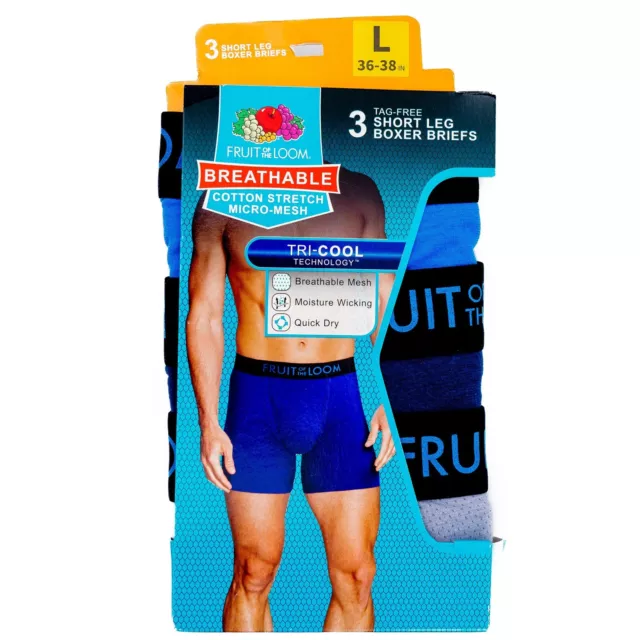 Fruit of the Loom Men's 360 Stretch Boxer Briefs (Quick Dry & Moisture  Wicking) : : Clothing, Shoes & Accessories