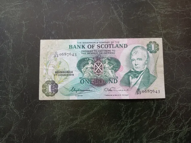 UK /  Bank of Scotland Edinburgh 1 Pound 1978