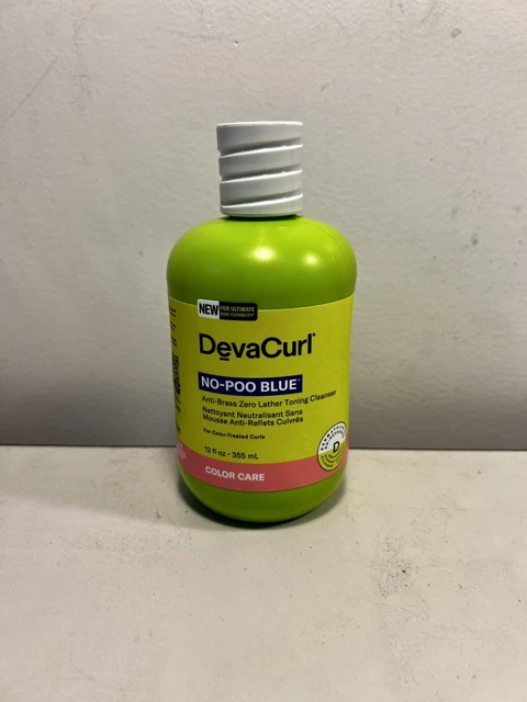 DEVACURL NO-POO BLUE ANTI-BRASS ZERO LATHER TONING CLEANSER 12 oz