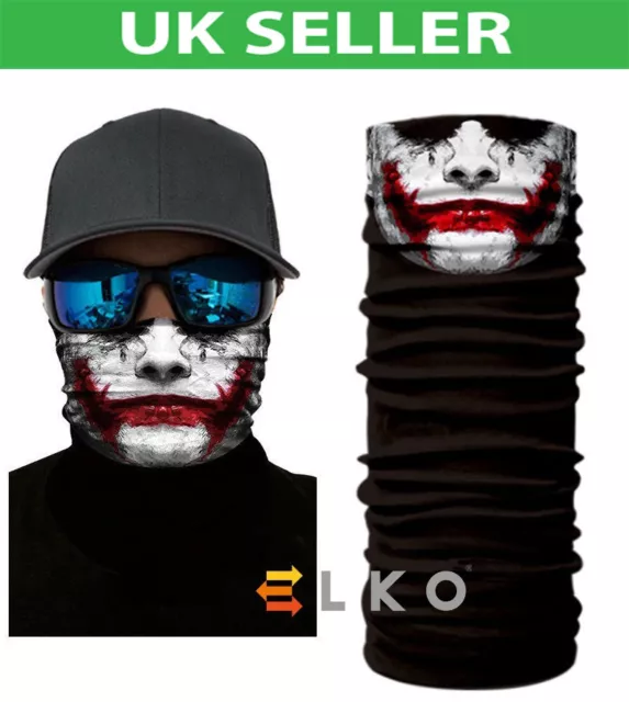 ELKO® Multiuse Clown Biker Balaclava Neck Tube Warmer Snood Scarf Face Mask