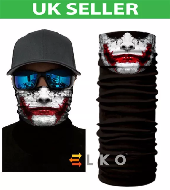 Masque facial pour clown motard polyvalent balaclava tube cou foulard foulard ELKO®
