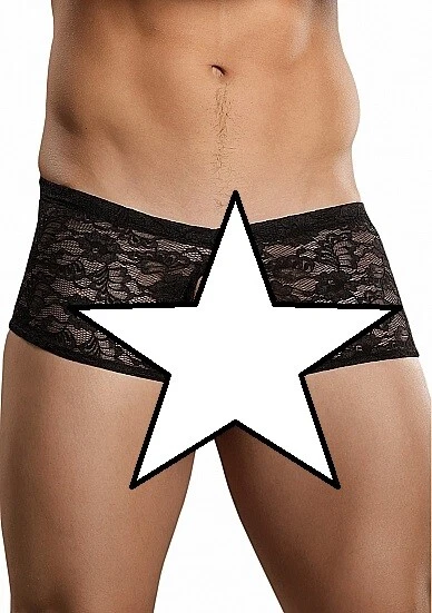 Mutandine senza cavallo nero filo pizzo S - XL Designer pantaloni sexy eleganti fantastici