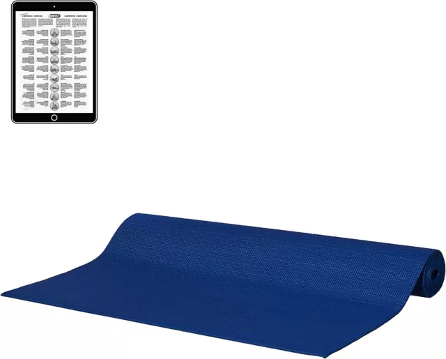 Best Sporting Pilates Estera de Deporte Alfombra Fitness Yoga 173 X 61CM, Azul