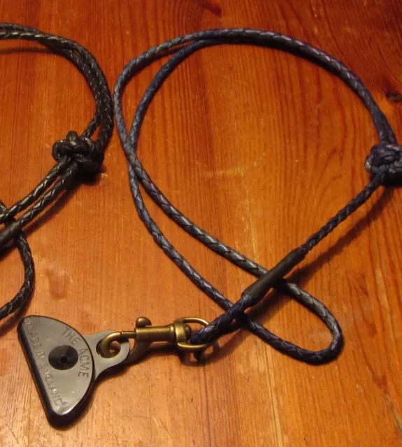 Leather Braided Lanyard and Acme lip whistle