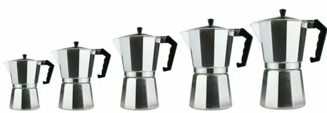 1-3-6-9-12 Cups Aluminum Italian Espresso Top Coffee Maker Stovetop Percolator