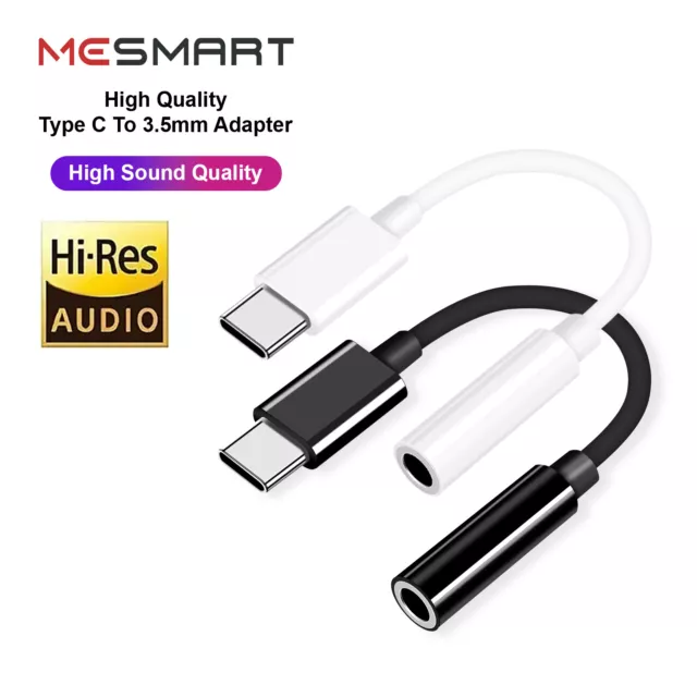 Cable adaptador conector auxiliar USB-C a 3,5 mm para auriculares para Samsung Galaxy A14 A54