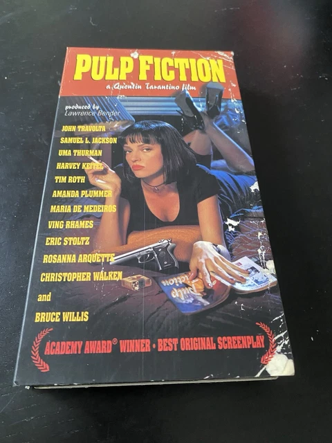 PULP FICTION VHS 1994 Miramax Quentin Tarantino Travolta Thurman Cult ...
