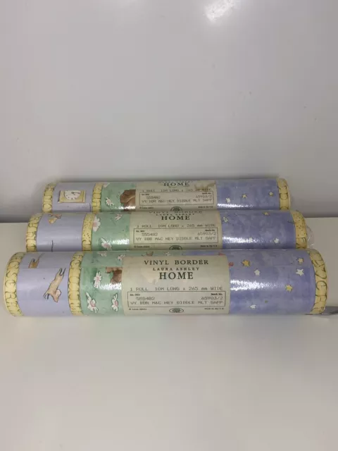 Papel pintado Laura Ashley Hey Diddle para bebé rima borde 265 mmx10 m x3 rollos