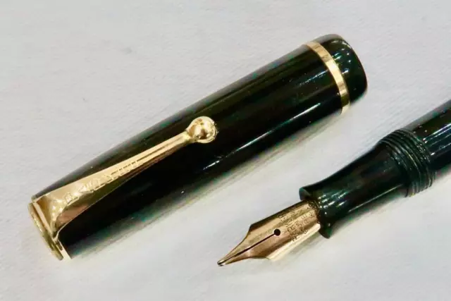 Parker Moderne Duette Fountain Pen, Black 1932, Canada, Fully Restored, Rare Pen