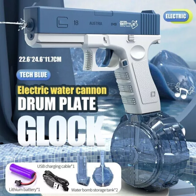 Wasserpistole Glock elektrische automatische Wasser Pistole Water Gun +2 Magazin