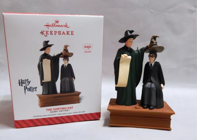2014 Hallmark Keepsake Ornament Magic Sound Harry Potter The Sorting Hat
