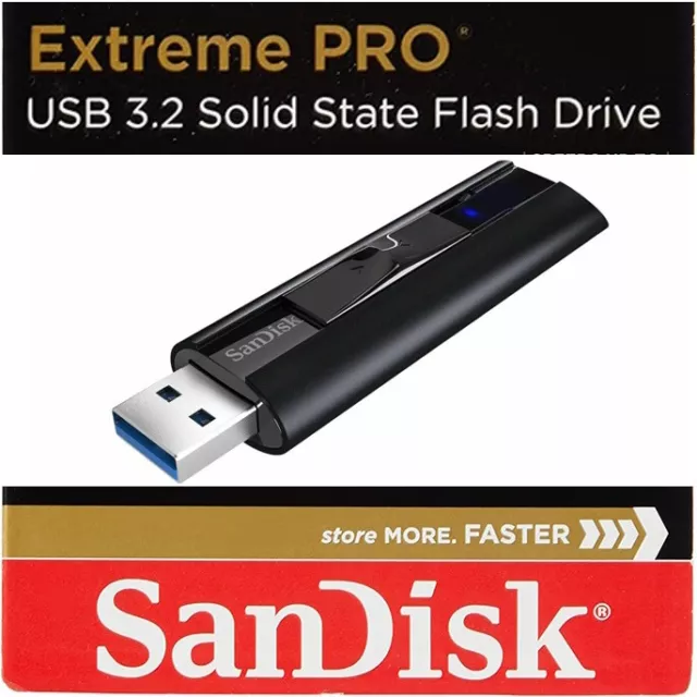 SSD USB 3.2 Flash Drive SanDisk Extreme Pro Portable Solid State Flash CZ880