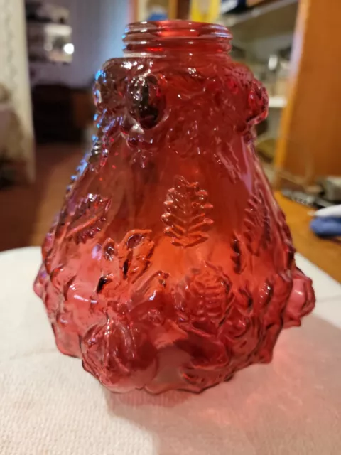 *RARE* Fenton LG Wright Puffy Rose Cranberry  Font