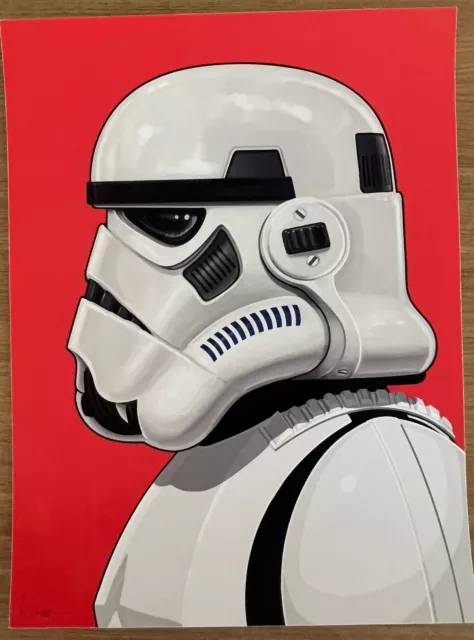 Storm Trooper Star Wars Portrait Mike Mitchell Signed Print MONDO