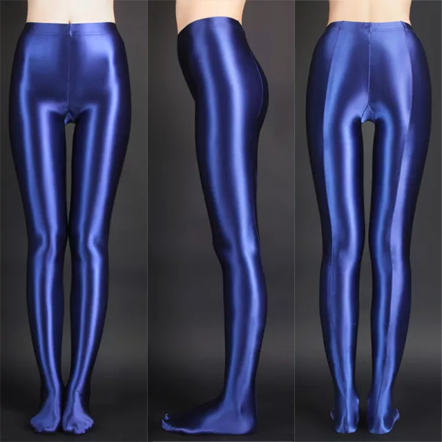 Women Shiny Satin Gloss Pantyhose Tights Stockings Opaque Hosiery Hose