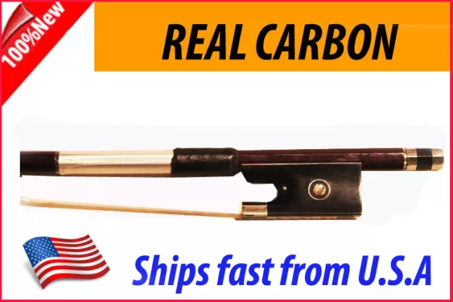 New Genuine Carbon Fiber Violin Bow 4/4 --BROWN