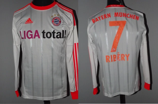 2012-13 BAYERN MUNICH - Ribery #7 L/S Away (S) Shirt Jersey Maglia